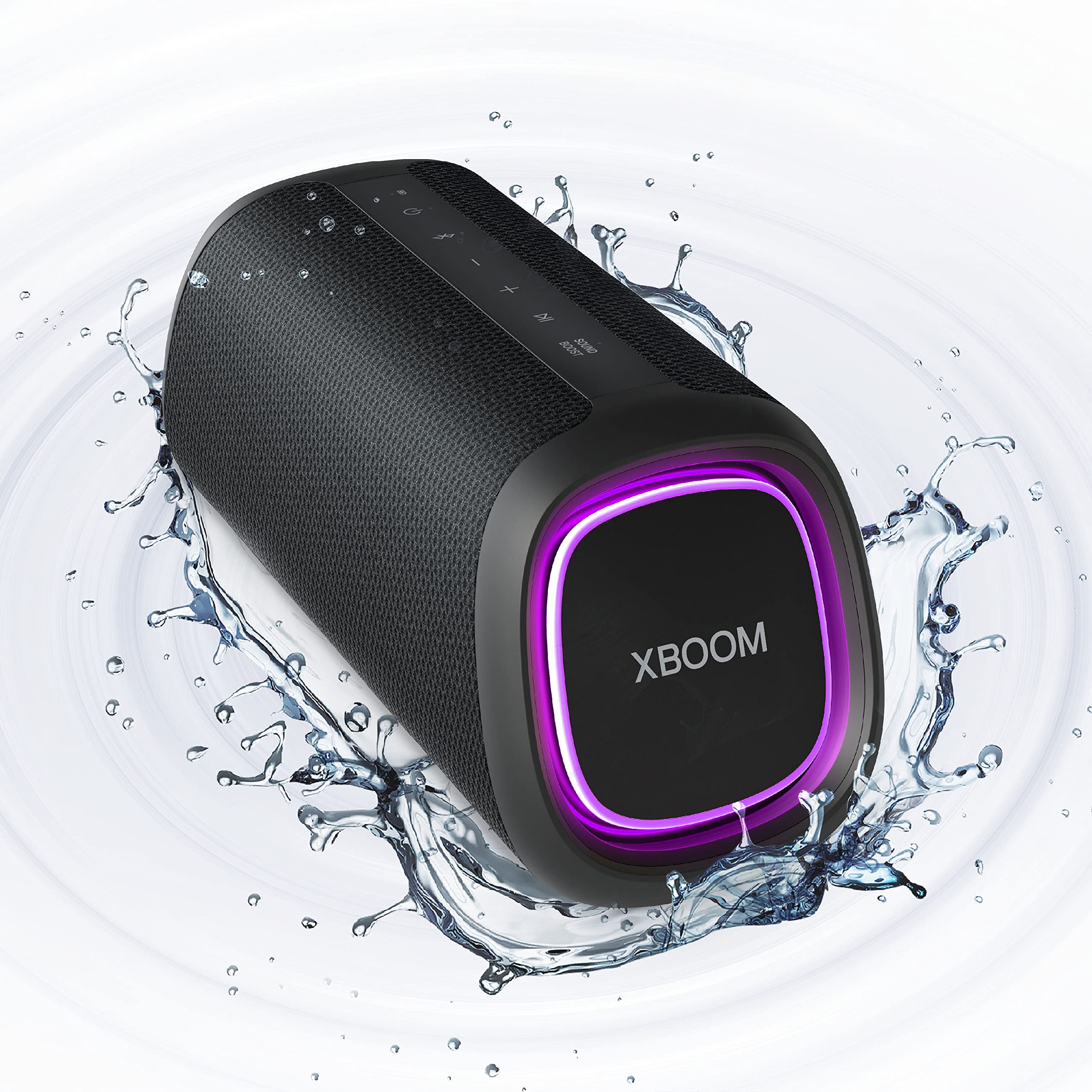 LG XBOOM Go Portable Bluetooth Speaker XG5QBK - LED Lighting and up to 18-Hour Battery, Black