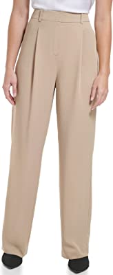 Women's Formal Wide Leg Zipper Lux Stretch Trouser
