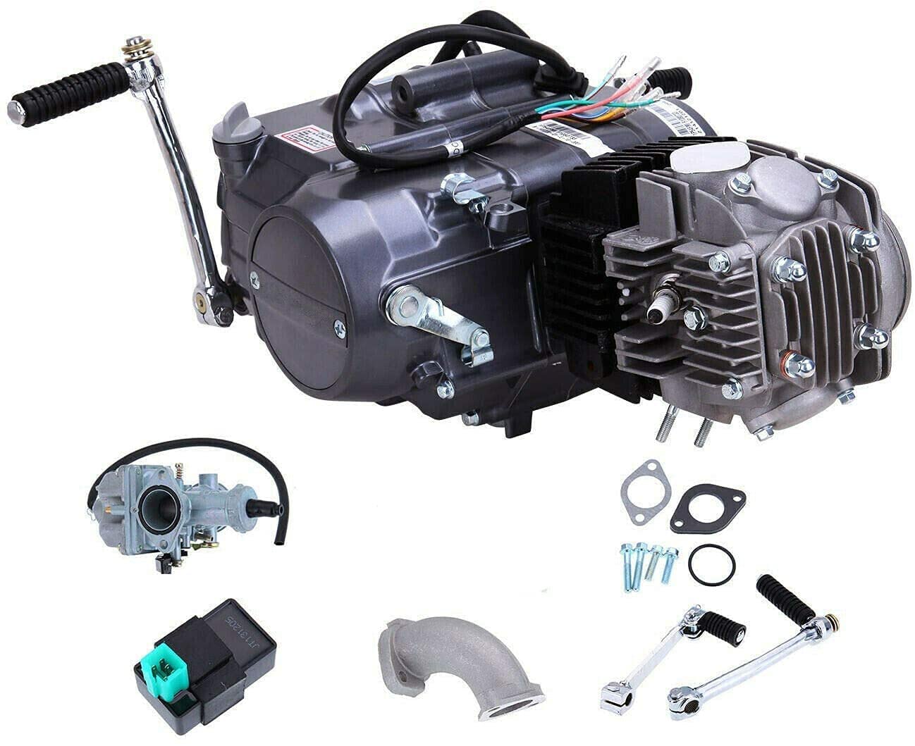 4-Stroke 125CC Semi-auto Engine Motor Electrical Start Motor w/Reverse for ATV Go Kart (Type 2)