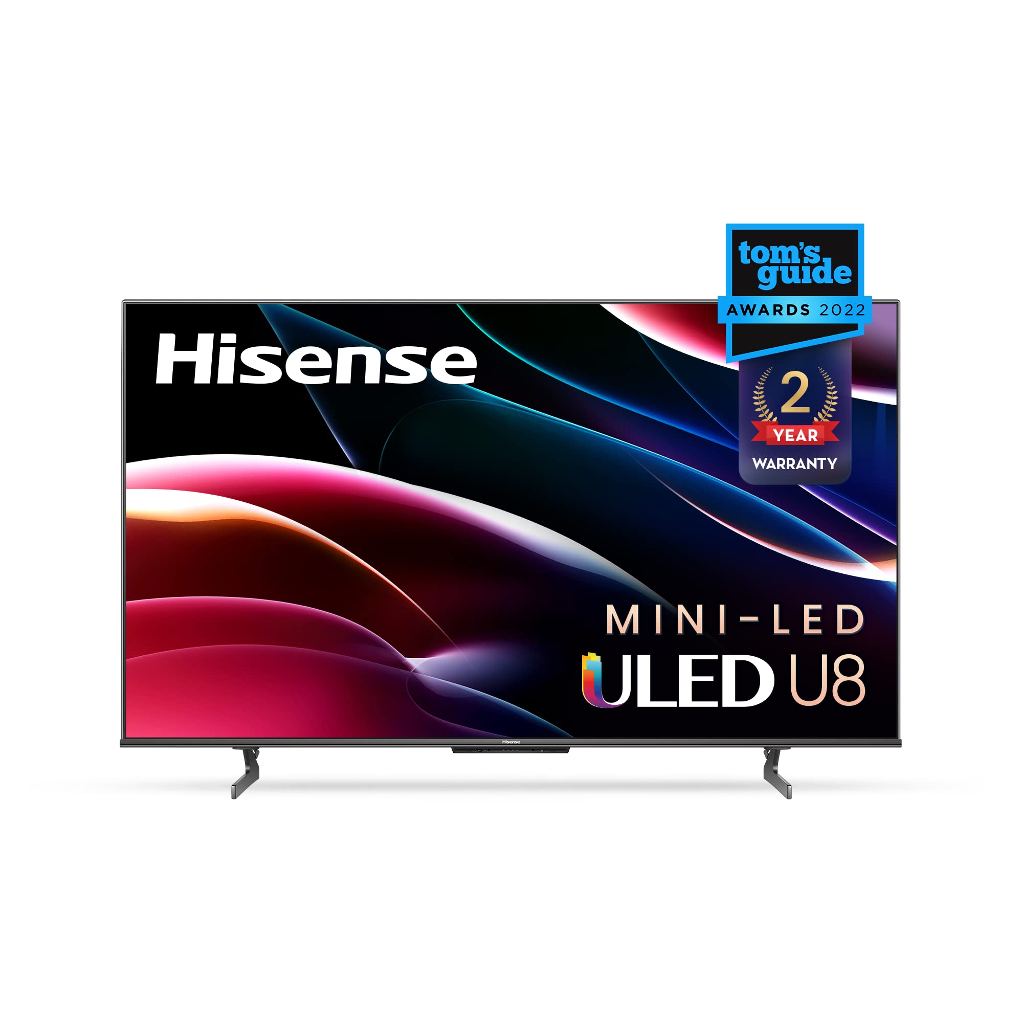 Hisense 75U8H QLED Series Quantum 4K ULED Mini-LED 75-Inch Class Google Smart TV (75U8H, 2022 Model)