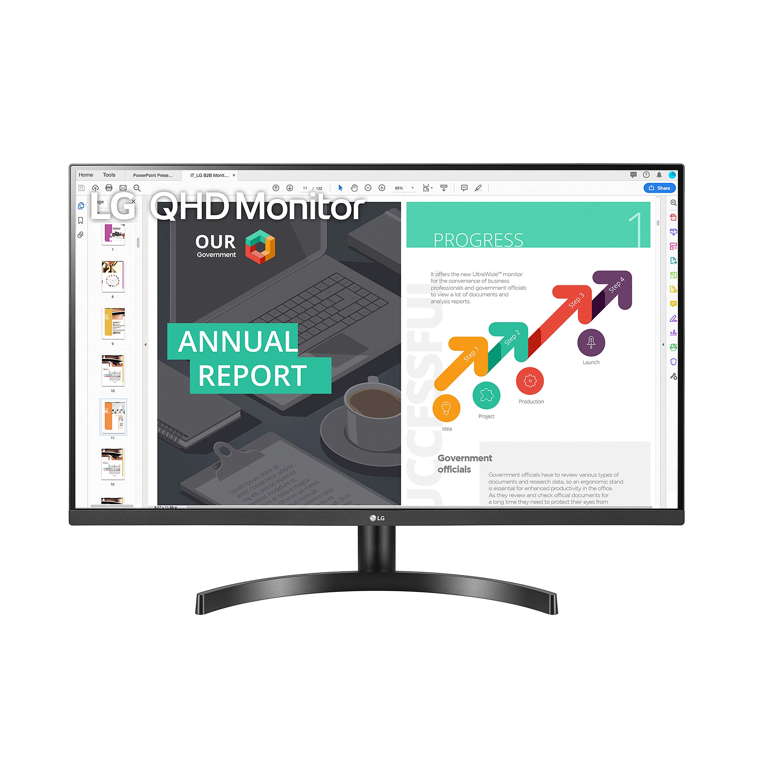 LG QHD 32-Inch Computer Monitor 32QN600-B, IPS with HDR 10 Compatibility and AMD FreeSync, Black