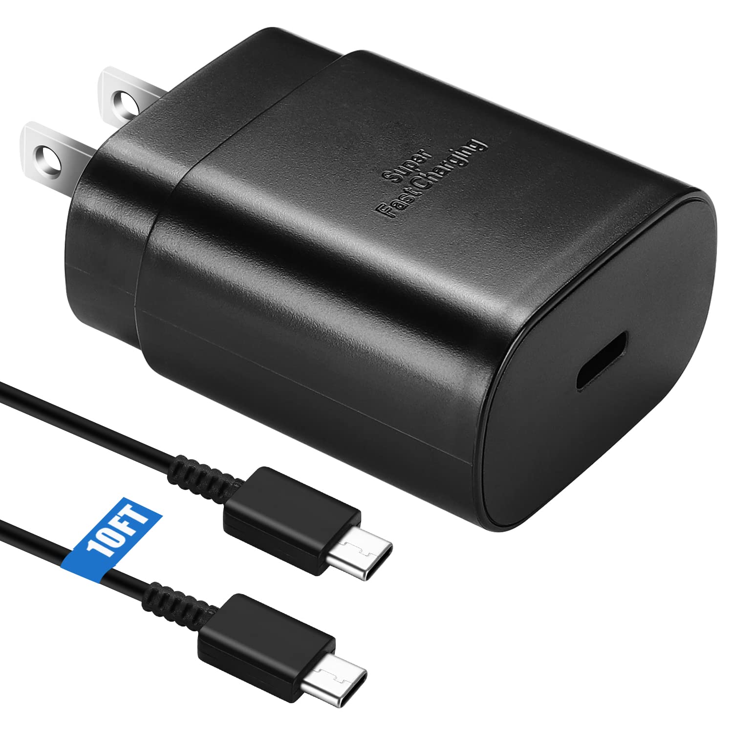 S23 S22 Ultra Super Fast Charger Type C,10FT Type C Charger Cable Fast Charging with 25W USB C Fast Wall Charger Block for Samsung Galaxy S23 Ultra/S23/S23+/S22/S22Ultra/S22+/S21/S20 /Note 10 20 Ultra