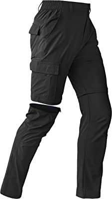 Mens Hiking Convertible Pants Waterproof Lightweight Quick Dry Zip Off Fishing Travel Safari Outdoor Cargo Work