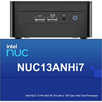          Intel NUC 13 NUC13ANHi7 Arena Canyon Mini PC, Core i7-1360P, Barebones, NO RAM, NO SSD, NO OS, Mini Computers for Business Home Office, Support 8K/4K Quad Display/WiFi 6E/Bluetooth 5.3/Thunde