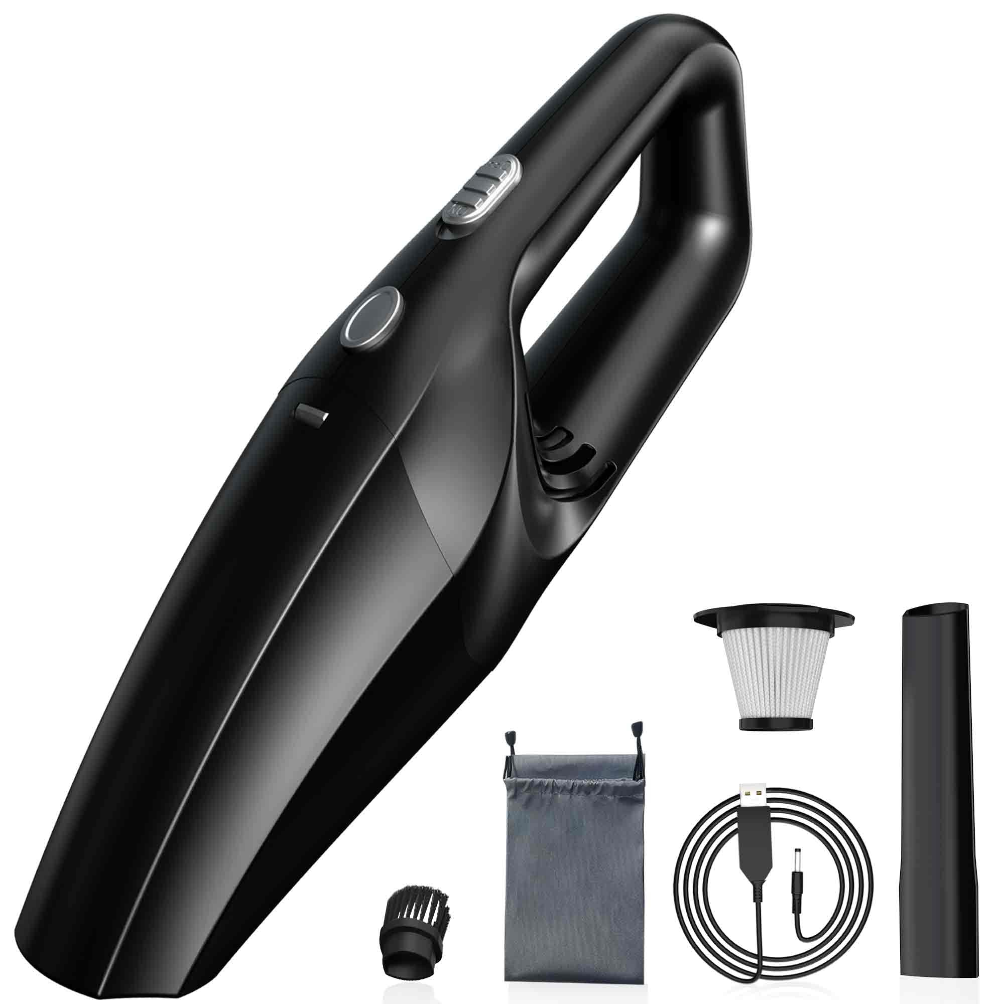 TEMOLA Handheld Vacuum Cleaner Cordless, Portable Car Vacuum Cleaner Rechargeable with HEPA Filter, Mini Hand Held Car Vacuum Cleaning Kit for Car Home Office Interior Detailing