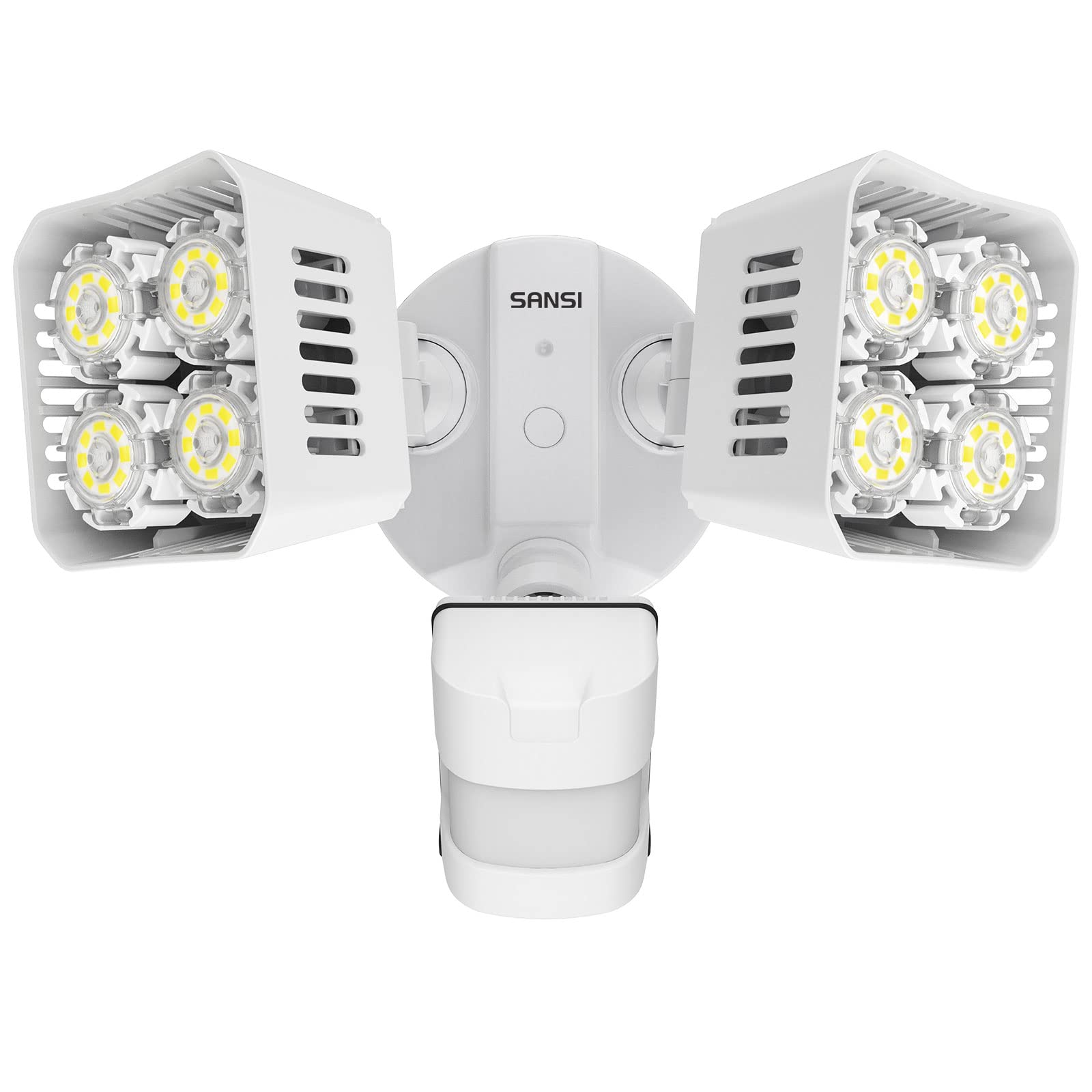SANSI LED Security Motion Sensor Outdoor Lights, 30W (250W Incandescent Equivalent) 3400lm, 5000K Daylight, Waterproof Flood Light, ETL Listed, White