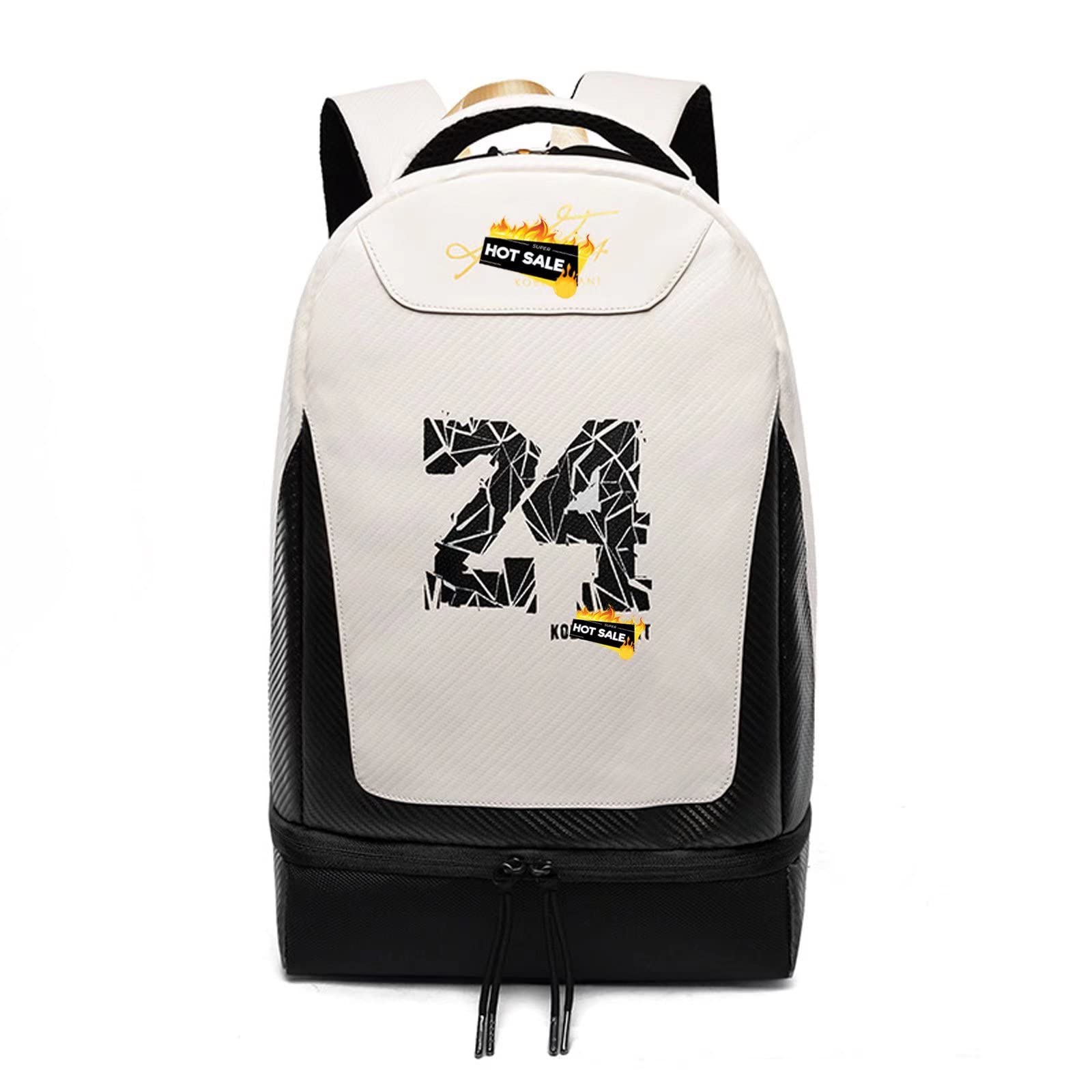 Basketball Superstar 24 Backpack. Personalized Signature Edition Casual Large Capacity Sports Bag Jersey Color
