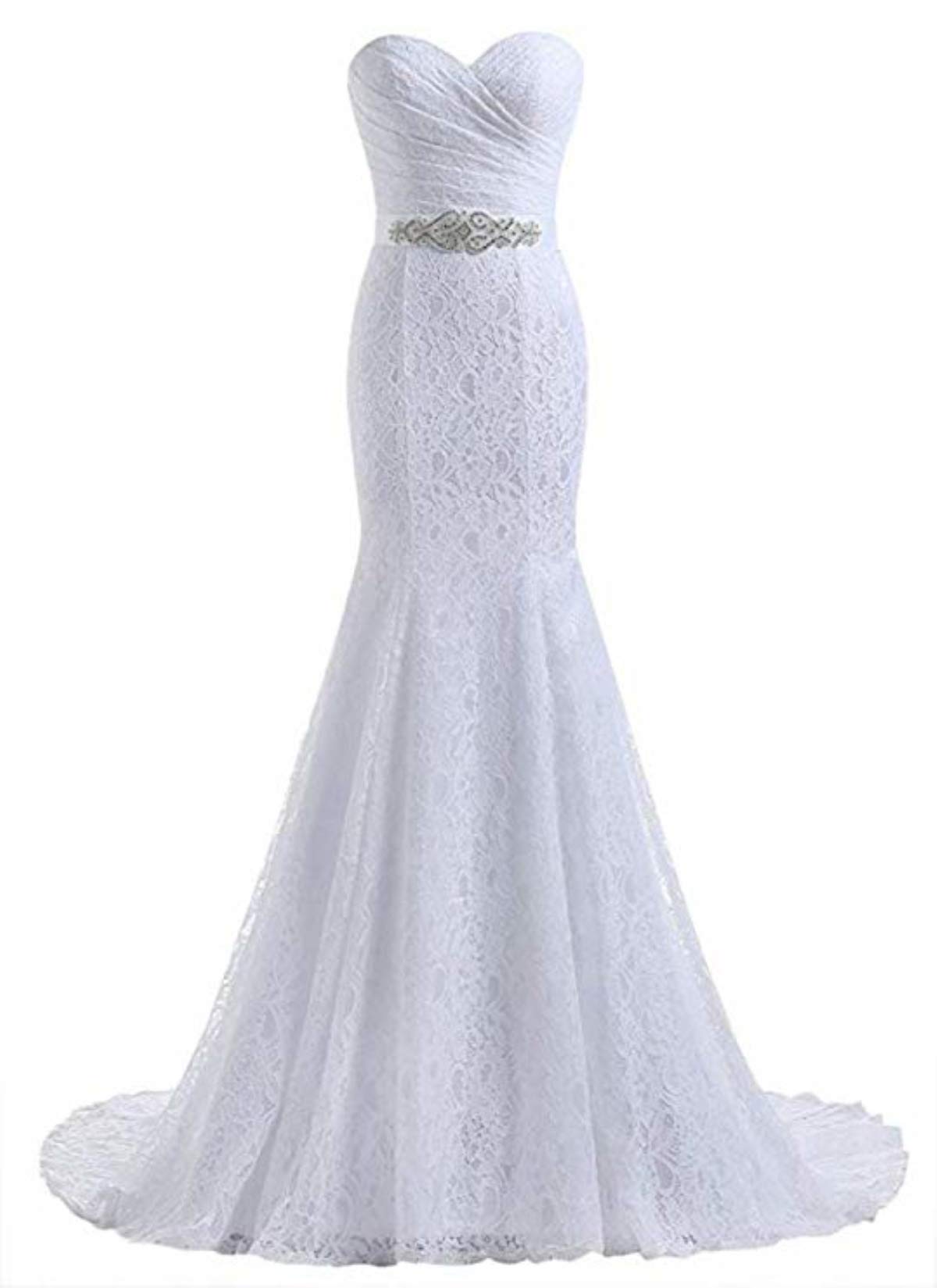 Women's Lace Mermaid Bridal Wedding Dresses