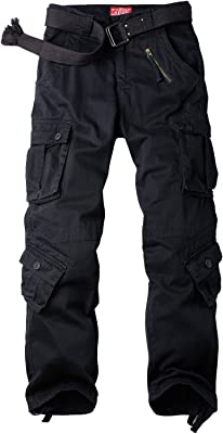 Women's Cotton Casual Military Army Cargo Combat Work Pants with 8 Pocket