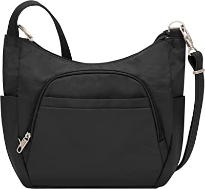 Anti-Theft Cross-Body Bucket Bag, Black, One Size