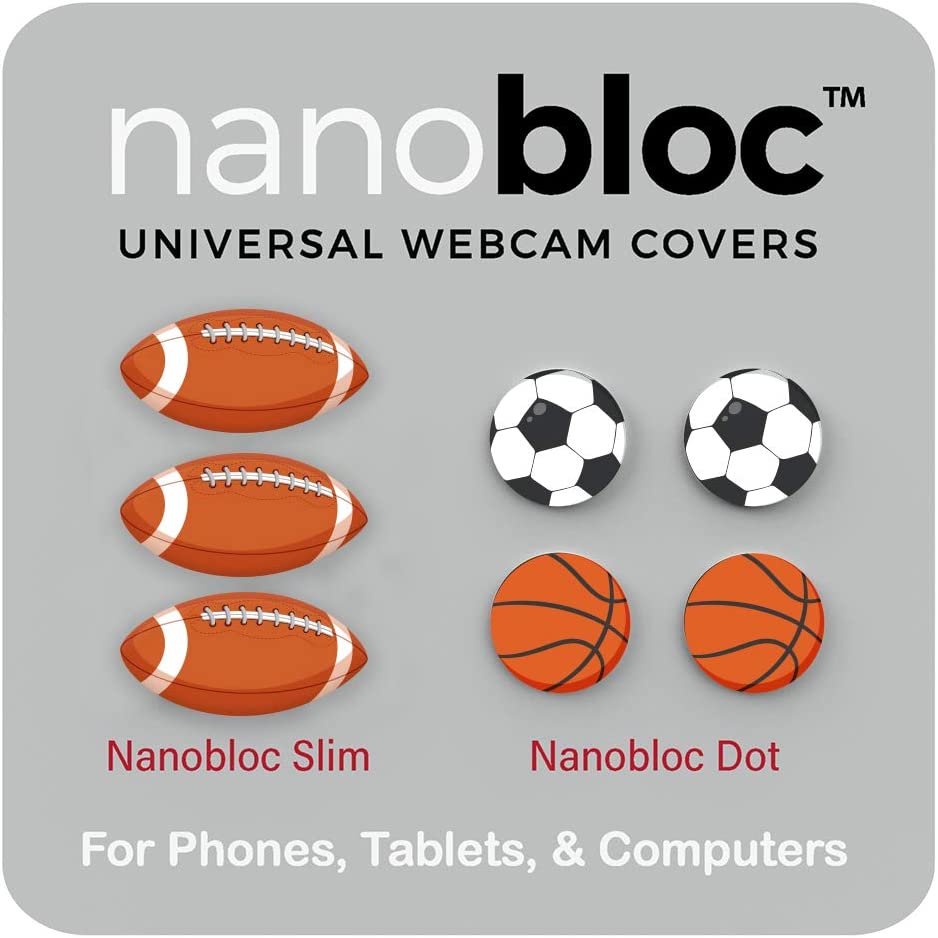         Eyebloc Nanobloc Universal Webcam Covers - Privacy Protection Accessory, No Residue Application - Dots and Bars, 7 Pieces - Sports       