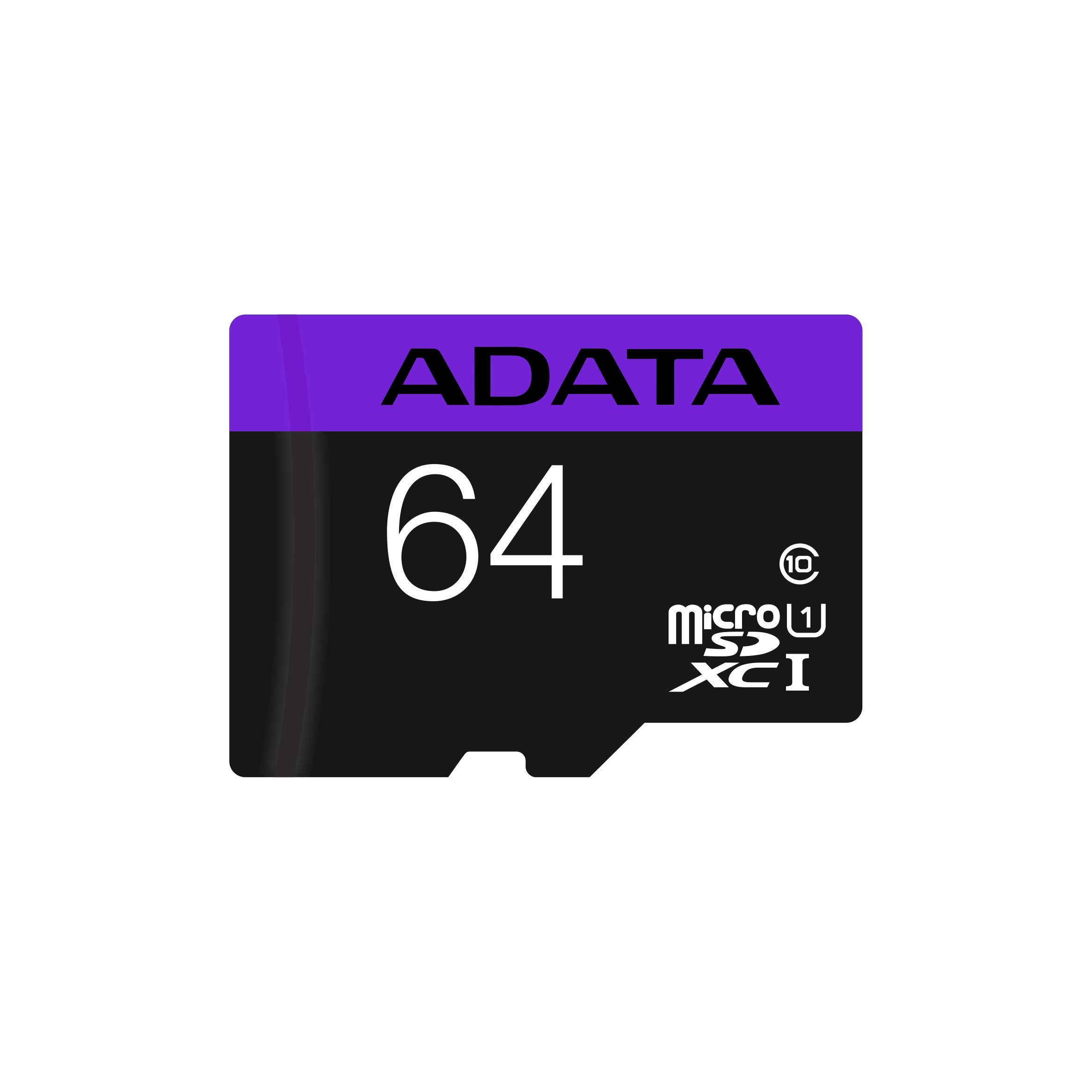ADATA Premier 64GB microSDHC/SDXC UHS-I U1 Class 10 Memory Card with Adapter (AUSDX64GUICL10-RA1)