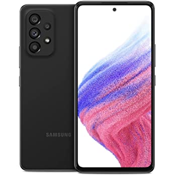          SAMSUNG Galaxy A53 5G A Series Cell Phone, Factory Unlocked Android Smartphone, 128GB, 6.5” FHD Super AMOLED Screen, Long Battery Life, US Version, Black        