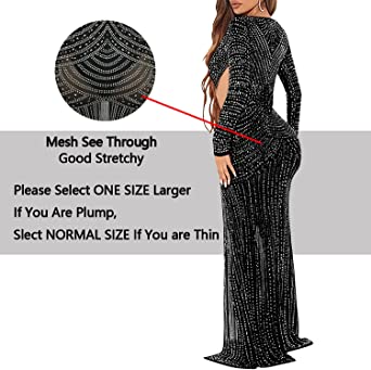          PORRCEY Women Sexy Hot Drilling Process Sexy Dress Party Club Night Dress        