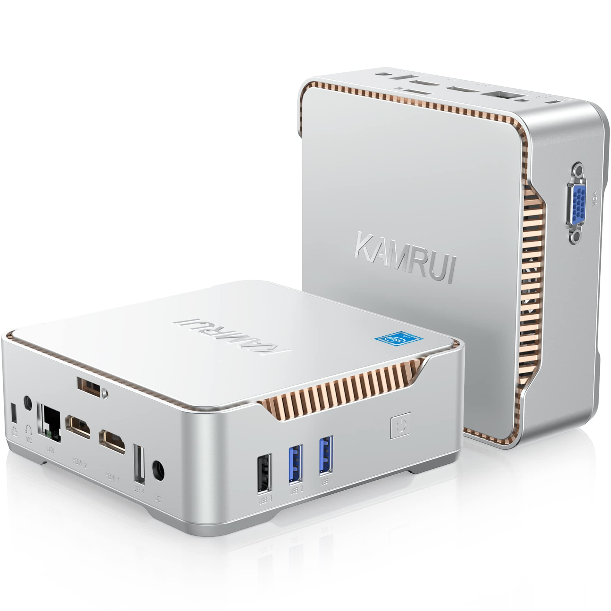KAMRUI GK3 Pro Mini PC 16GB RAM 512GB M.2 SSD, Intel 11th Gen N5105 (up to 2.9GHz) Mini PC Windows 11 Pro, 2.5-inch SSD, Gigabit Ethernet, 4K UHD, WiFi, BT, VESA/Home/Business Mini Desktop Computer