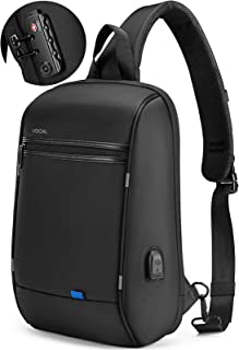 Sling Backpack Men'S Chest Bag Shoulder Crossbody Sling Backpack for Men with USB Charging Port