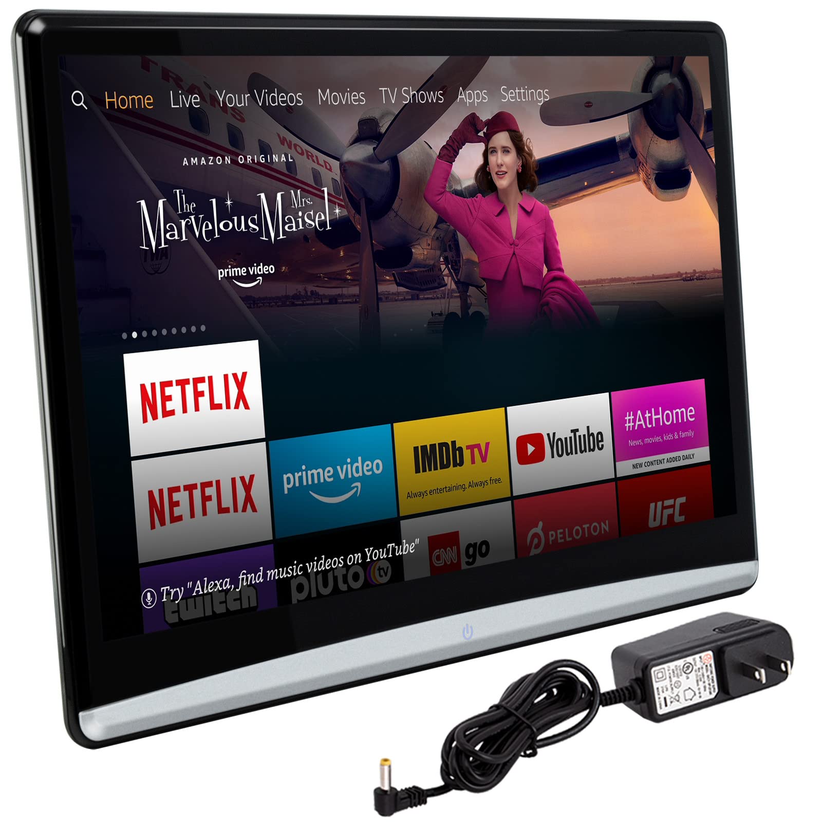 Car Tvs for Back Seat,Headrest Monitor Tablet with 12.4" Touch Screen,Portable TV Headrest Video Player for Camping,Support 4K/WiFi/Bluetooth/HDMI in/Out/USB/FM