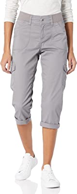 Women's Relaxed-Fit Austyn Knit-Waist Cargo Capri Pant