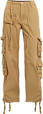 Cargo Pants Women Tactical Baggy Hiking Cargo Pants with 9 Pockets Cotton Military Casual Army Combat Work Pants