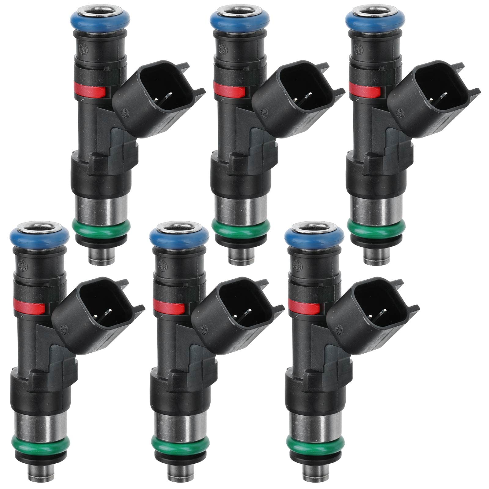 A-Premium Fuel Injectors Compatible with GMC Acadia 2007-2008 & Chevrolet Colorado 2013, Captiva Sport 2008-2010 & Buick Enclave 2008 & Saturn Vue, Gas, Set of 6, Replace# 832-11221, 0280158154