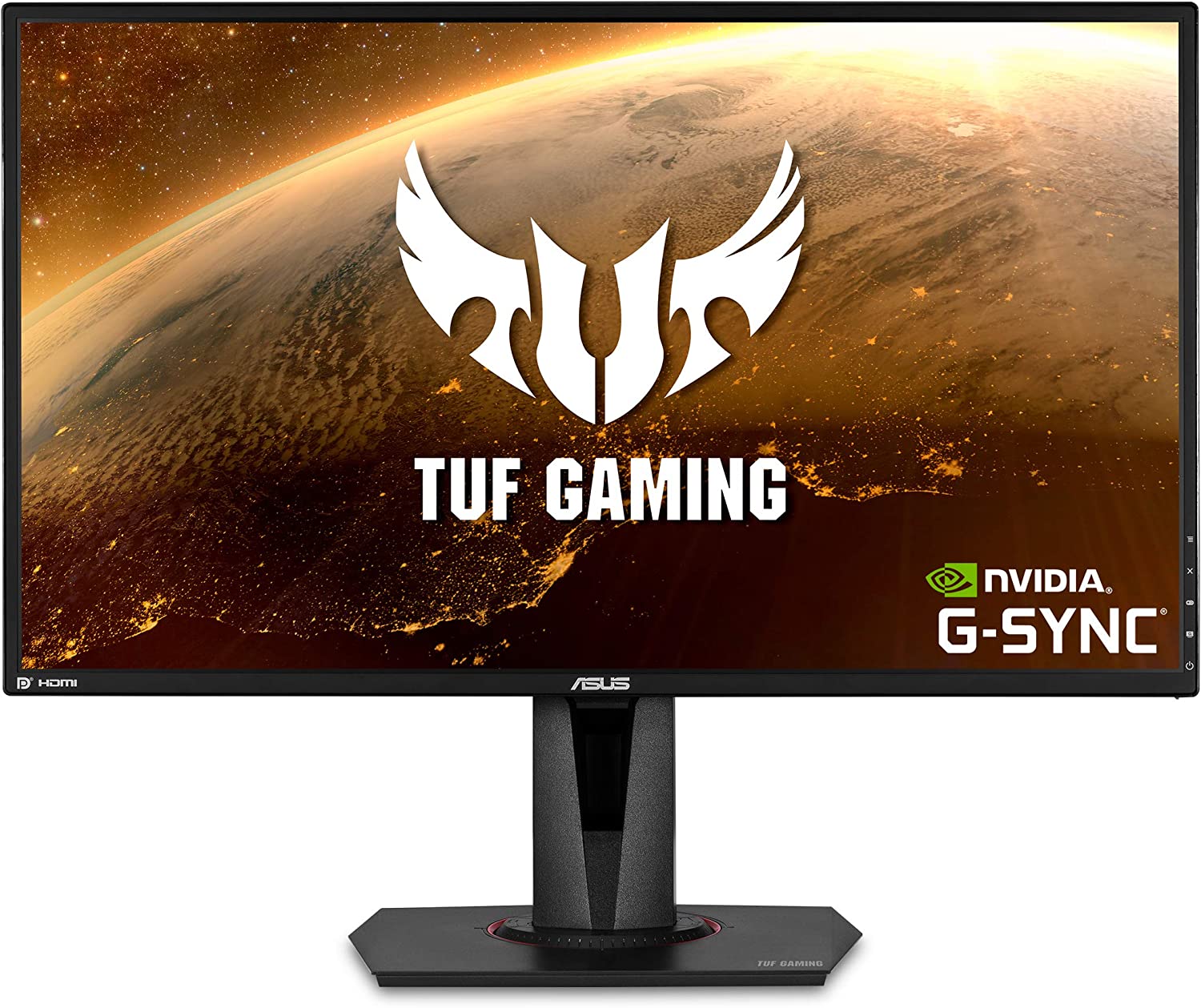         ASUS TUF Gaming 27" 2K HDR Gaming Monitor (VG27AQ) - QHD (2560 x 1440), 165Hz (Supports 144Hz), 1ms, Extreme Low Motion Blur, Speaker, G-SYNC Compatible, VESA Mountable, DisplayPort, HDMI 