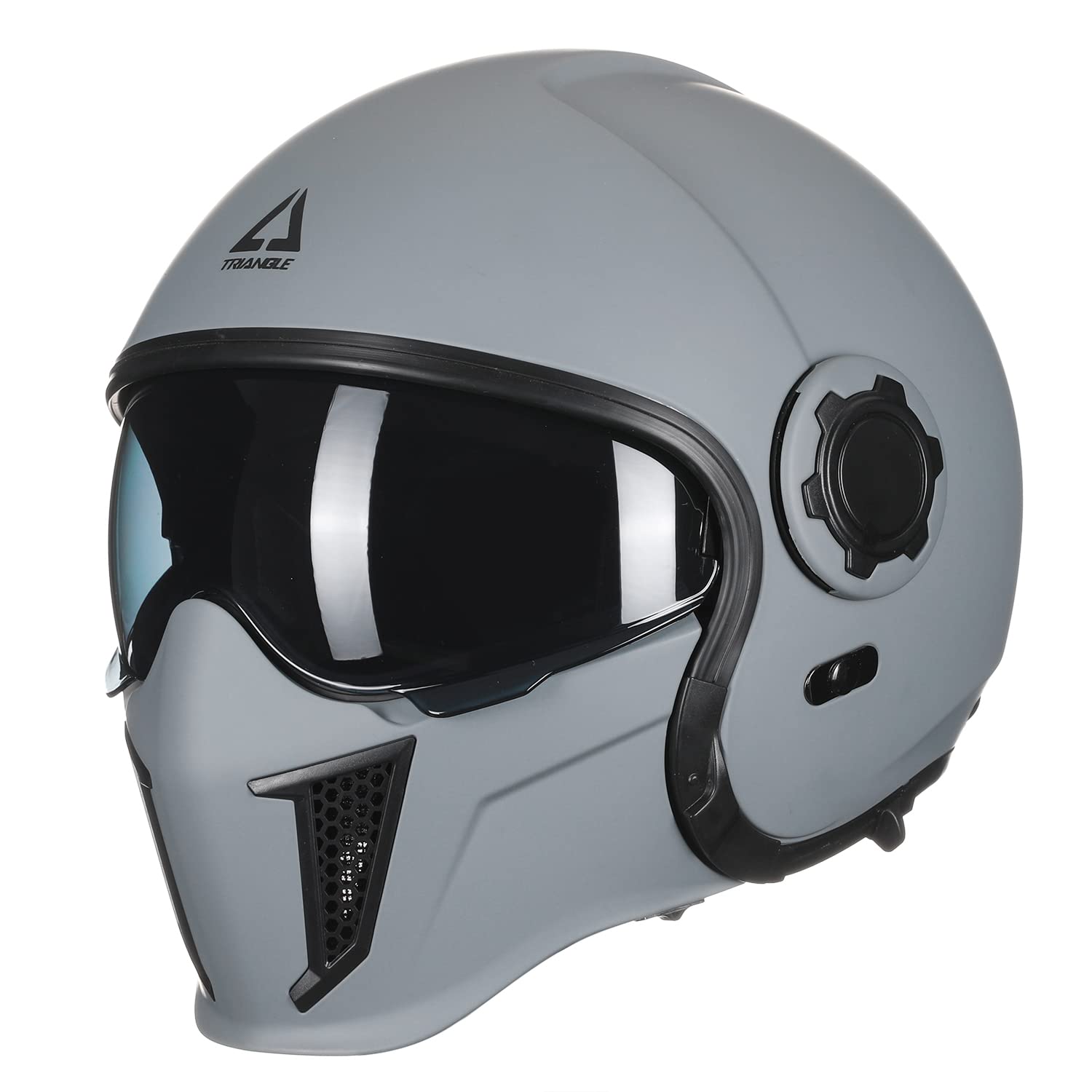 TRIANGLE Open Face Motorcycle Helmet 3/4 Half with Sunshield for Men Unisex-Adult DOT Approved…