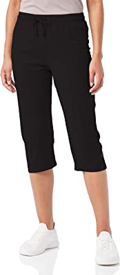 Women's Cotton Capris, Women’s Drawstring Cropped Sweatpants, Women’s Capri Pants, 18"
