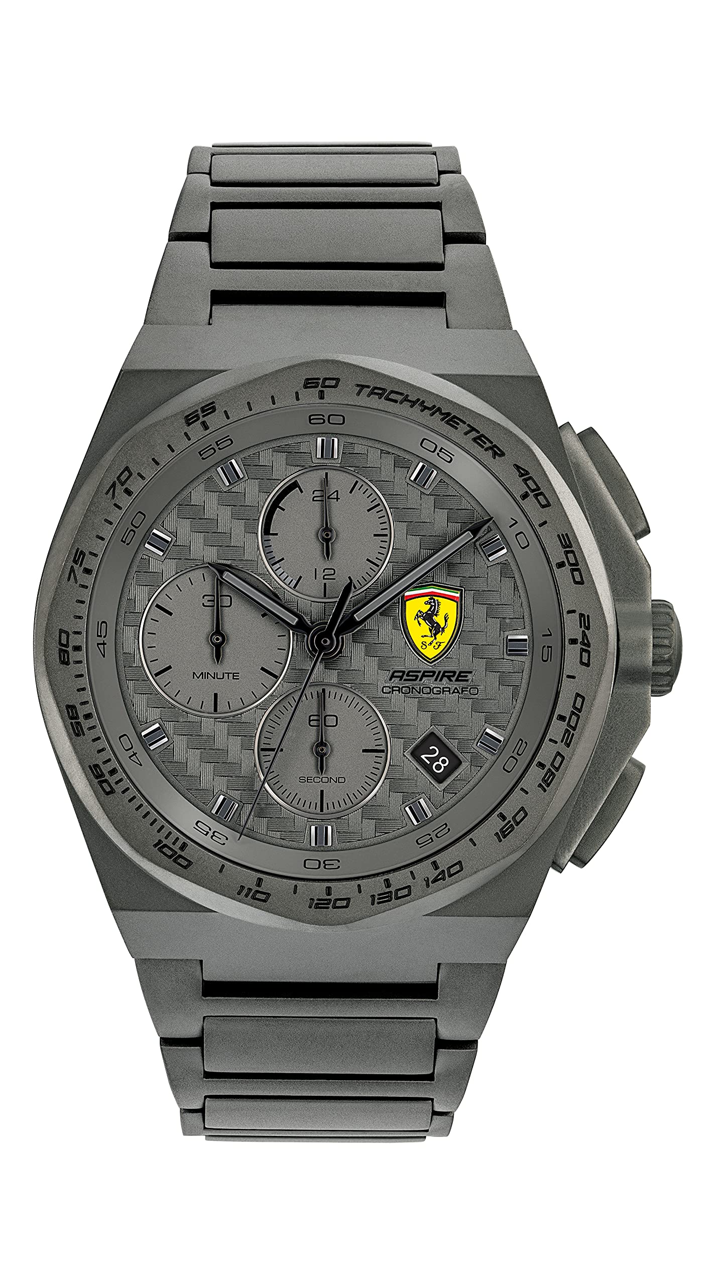 Ferrari Men's Quartz Watch with Stainless Steel Strap, Grey, 18 (Model: 0830795)
