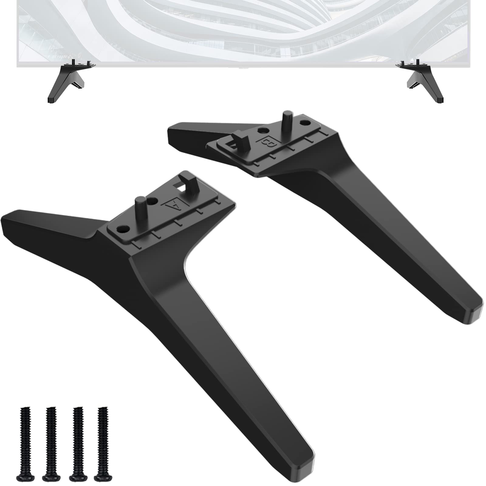 Stand for LG TV Legs Replacement, TV Stand Legs for 49 50 55 Inch LG TV - 49LJ5550 49LJ550M-UB 49UK6300PUE 50UK6300 50UK6300BUB 55LJ5500UA 55LJ550M-UB 55UJ6300UA MAM643660 MEZ64114730 with Screws