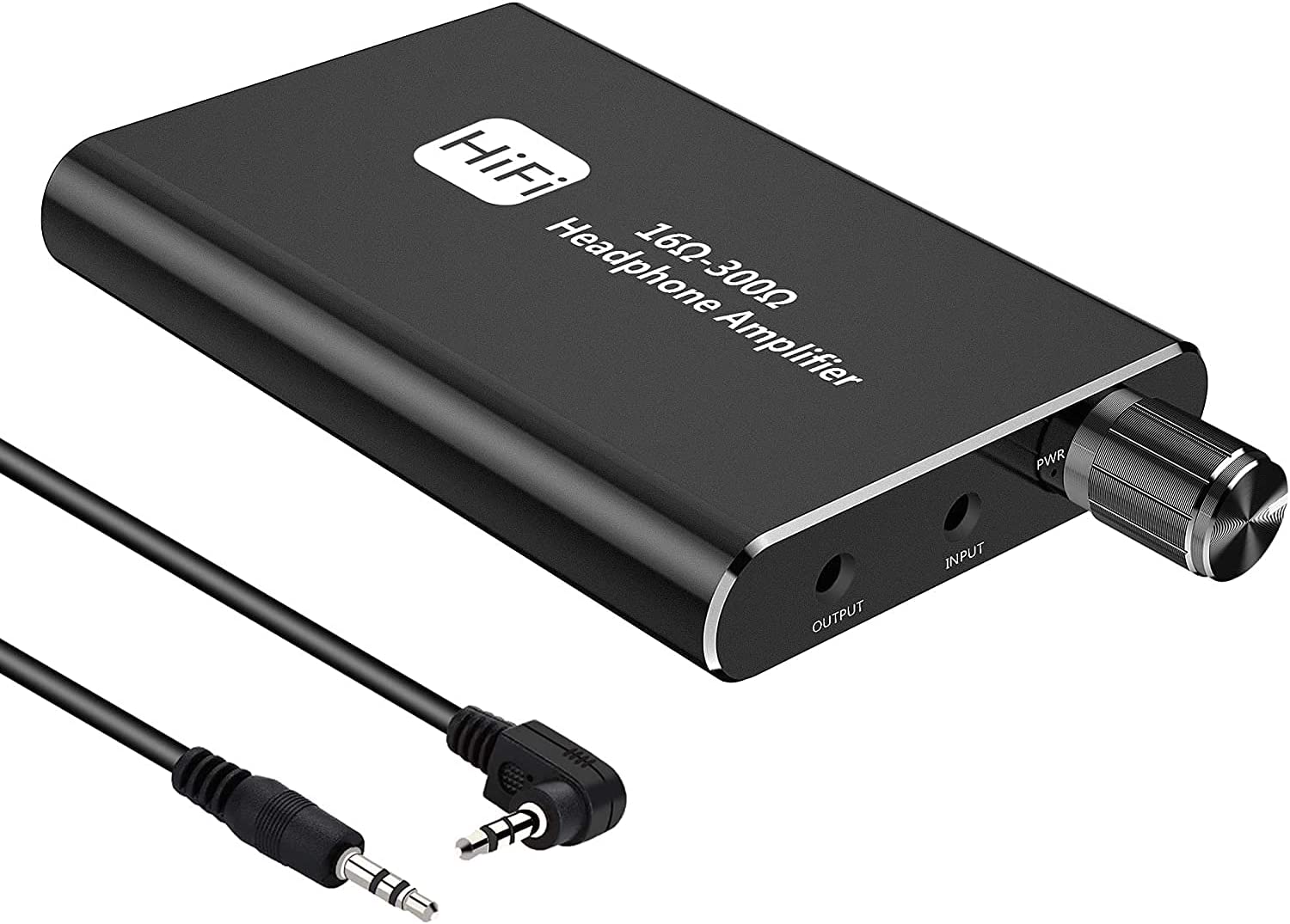         Headphone Amplifier Two-Stage Gain Switch, Portable HiFi 3.5mm Headset Amplifier Compatible Phone,Tablet, MP3/4 and Computers       