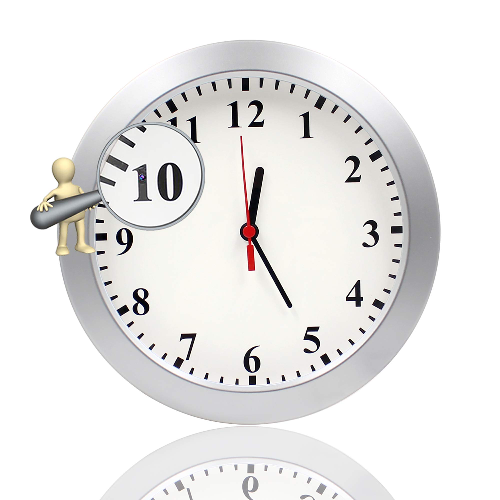 Newwings Hidden Camera Wall Clock Nanny Cam with Motion Detection, Indoor Security Spy Camera for Home and Office, No WiFi Vision No Audio