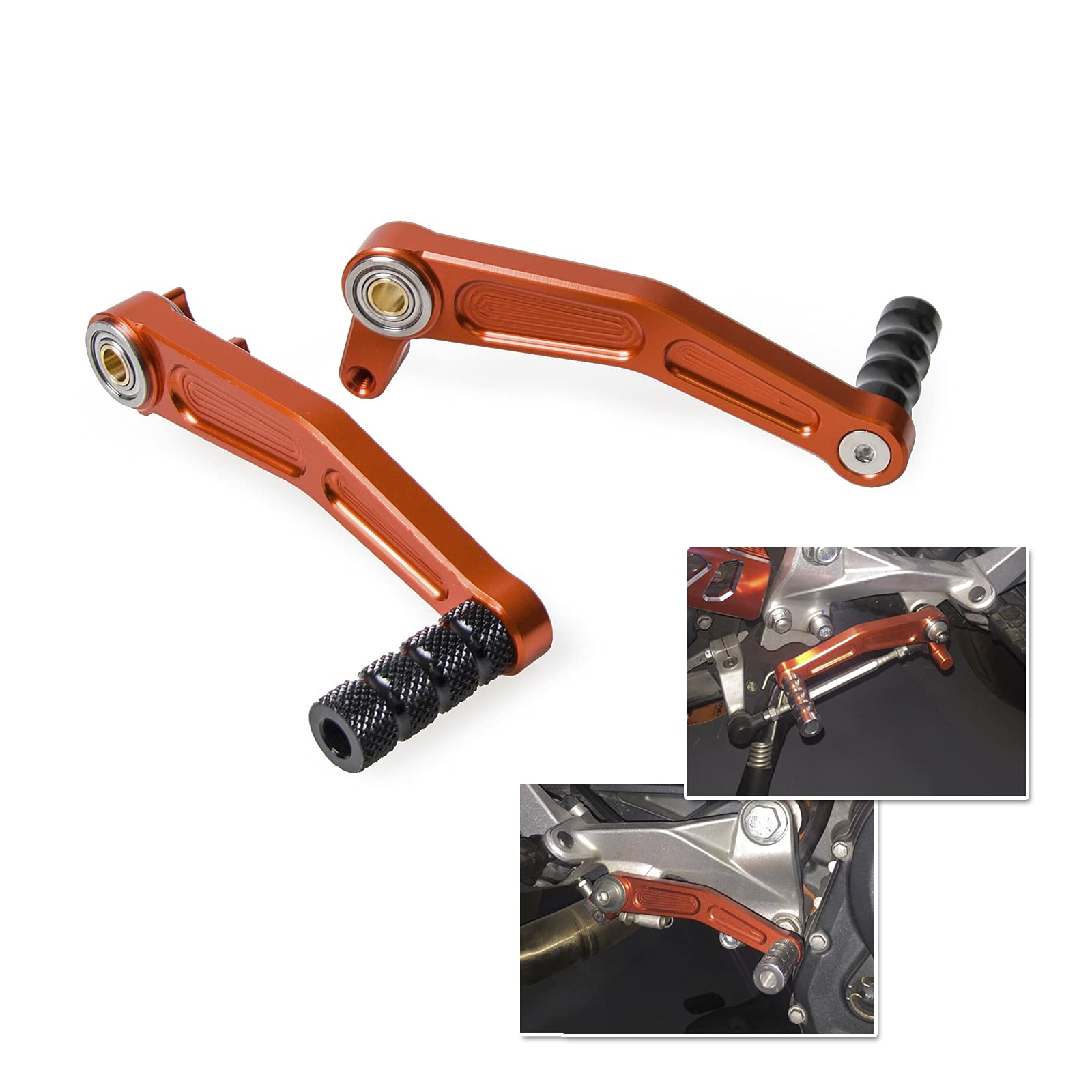 Nicecnc Motorcycle Brake Gear Shift Pedal Lever Compatible with 390 Duke 2013-2016,125 Duke 2011-2015,200 Duke 2012-2016,RC125/RC200/RC390 2014 2015 2016