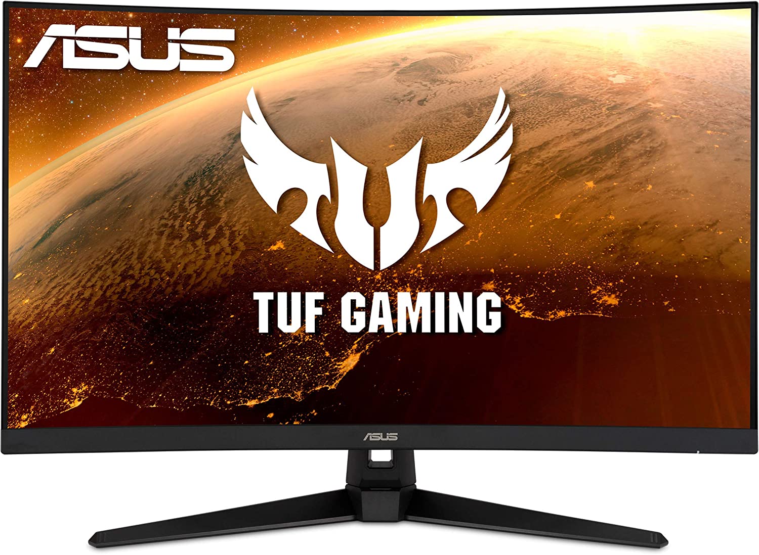         ASUS TUF Gaming 32" 1440P HDR Curved Monitor (VG32VQ1B) - QHD (2560 x 1440), 165Hz (Supports 144Hz), 1ms, Extreme Low Motion Blur, Speaker, FreeSync Premium, VESA Mountable, DisplayPort, H