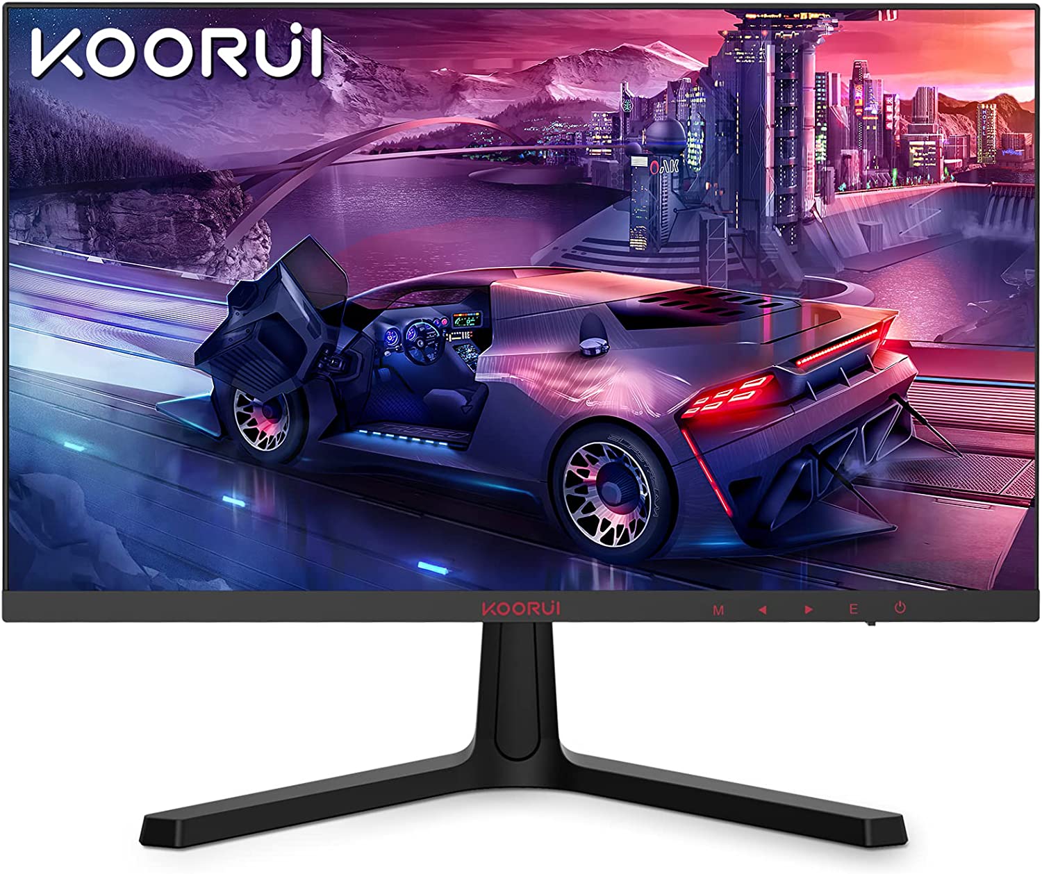         KOORUI 24 Inch Computer Monitor -FHD 1080P Gaming Monitor 165Hz VA 1ms Build-in FreeSync?, Compatible G-sync, LED Monitors with Ultra-Thin, HDMI X2 /DP, VESA Compatible, Tilt Adjustable, Eye C