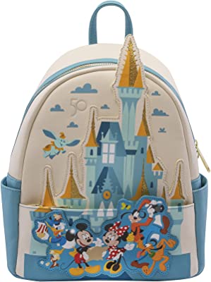 Loungefly Walt Disney World 50th Mini-Backpack, Amazon Exclusive, Multicolor