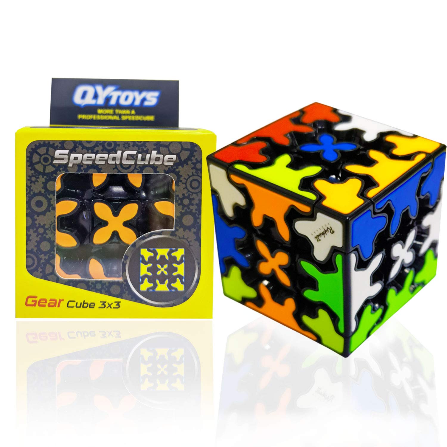 LOVK Magic Cube,Gear Cube,Speed Cube with 360-degree Rotating Three-Dimensional Gear Structure,Suitable for Brain Development Puzzle Games for Children and Adults