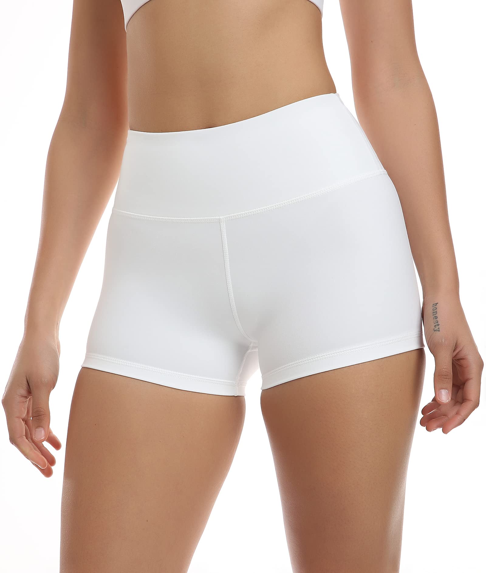Workout Booty Spandex Shorts for Women, High Waist Soft Yoga Shorts