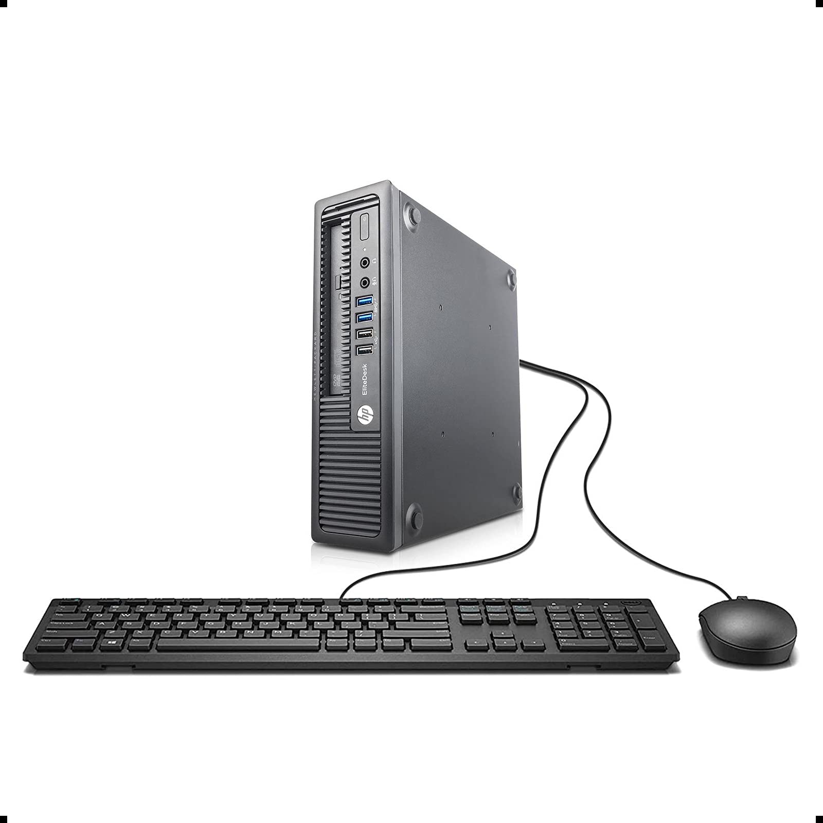 HP Elite 800G1 Ultra Small Desktop PC, Intel Quad Core i5-4570s Processor, 16GB RAM, 512GB Solid State Drive, Windows 10 Pro, DVD, HDMI, Bluetooth, Keyboard, Mouse, WiFi (Renewed)
