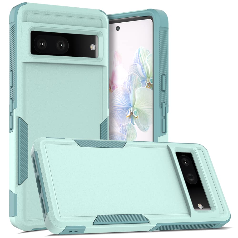 Bereajoy for Google Pixel 7 Case,PC+TPU Two-in-one Double-Layer Anti-Fall Mobile Phone case, Mobile Phone Protective case for Google Pixel 7 (Mint Green)