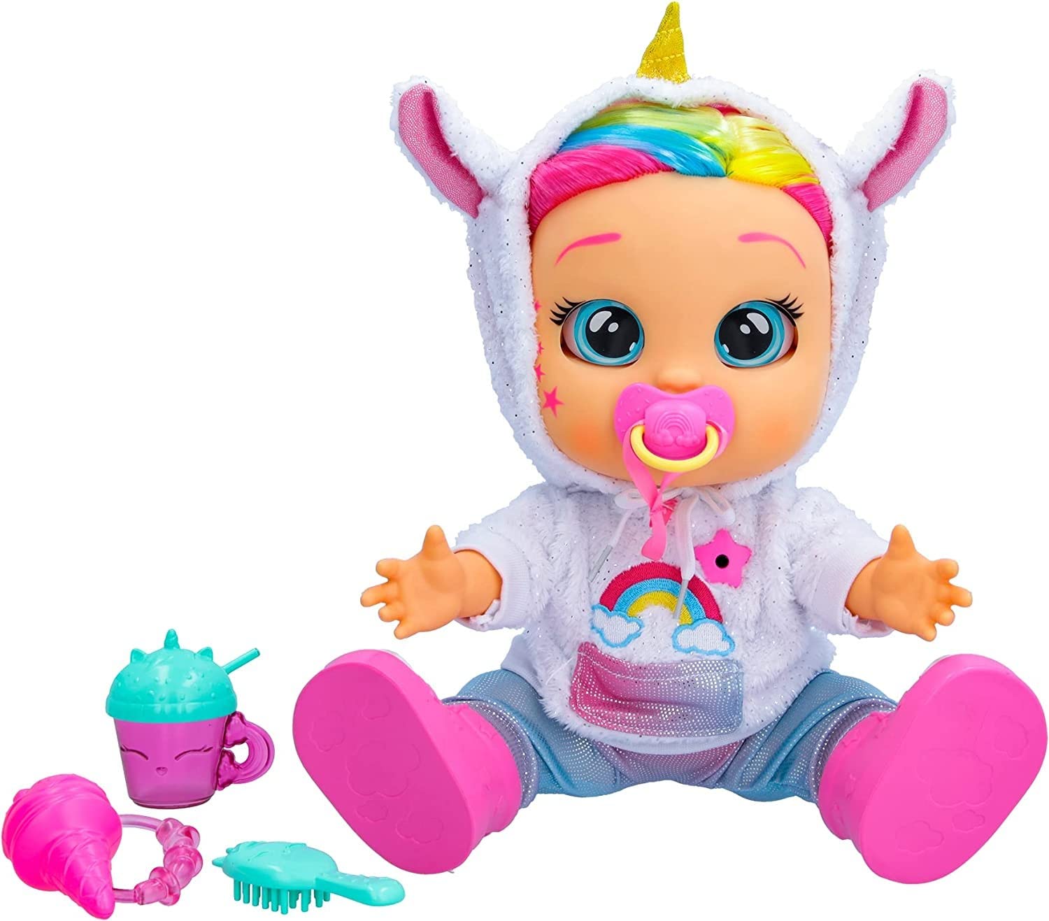 Cry Babies First Emotions Dreamy Interactive Baby Doll with 65+ Emotions and Baby Sounds, Girls & Kids Age 3+, Multi
