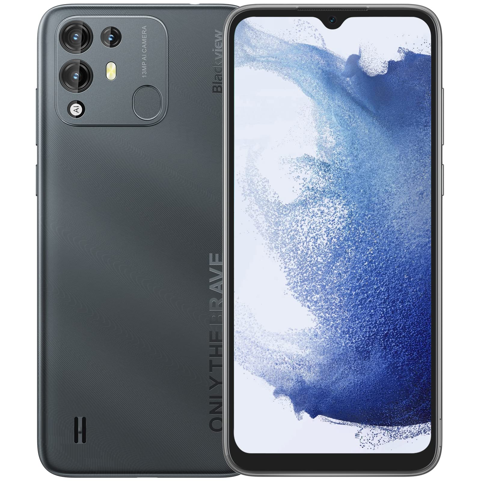 Unlocked Smartphones, Blackview A55 Pro, 4G Dual SIM Unlocked Cell Phones Android 11, 4GB RAM 64GB ROM,6.528" HD+,Face ID+Fingerprint Unlock,4780mAh High Capacity Battery,13MP+5MP,T-Mobile Phone,Black