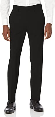 Men's 4-Way Stretch Solid Gab Slim Fit Dress Pant