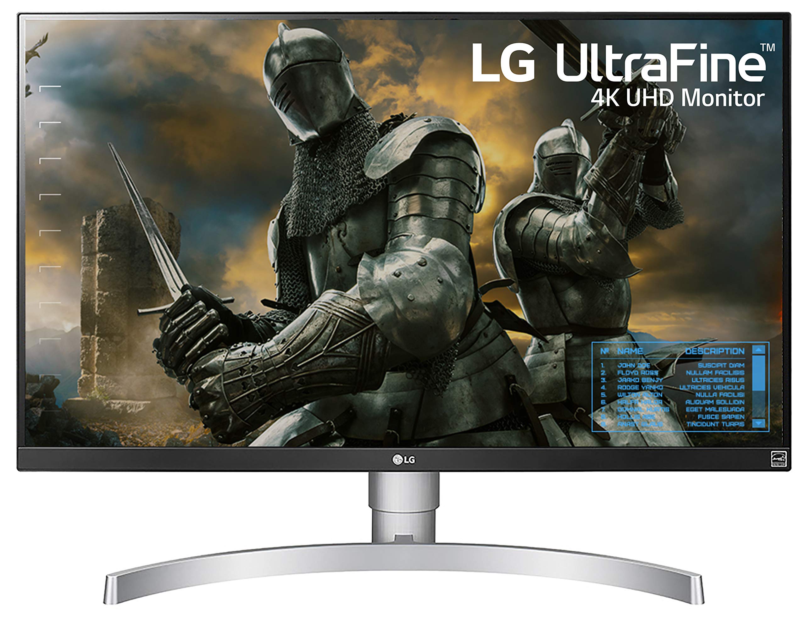 LG 27UK650-W 27” Inch UHD (3840 x 2160) IPS Display with HDR 10, sRGB 99% Color Gamut, AMD FreeSync Technology, 3-Side Virtually Borderless Design