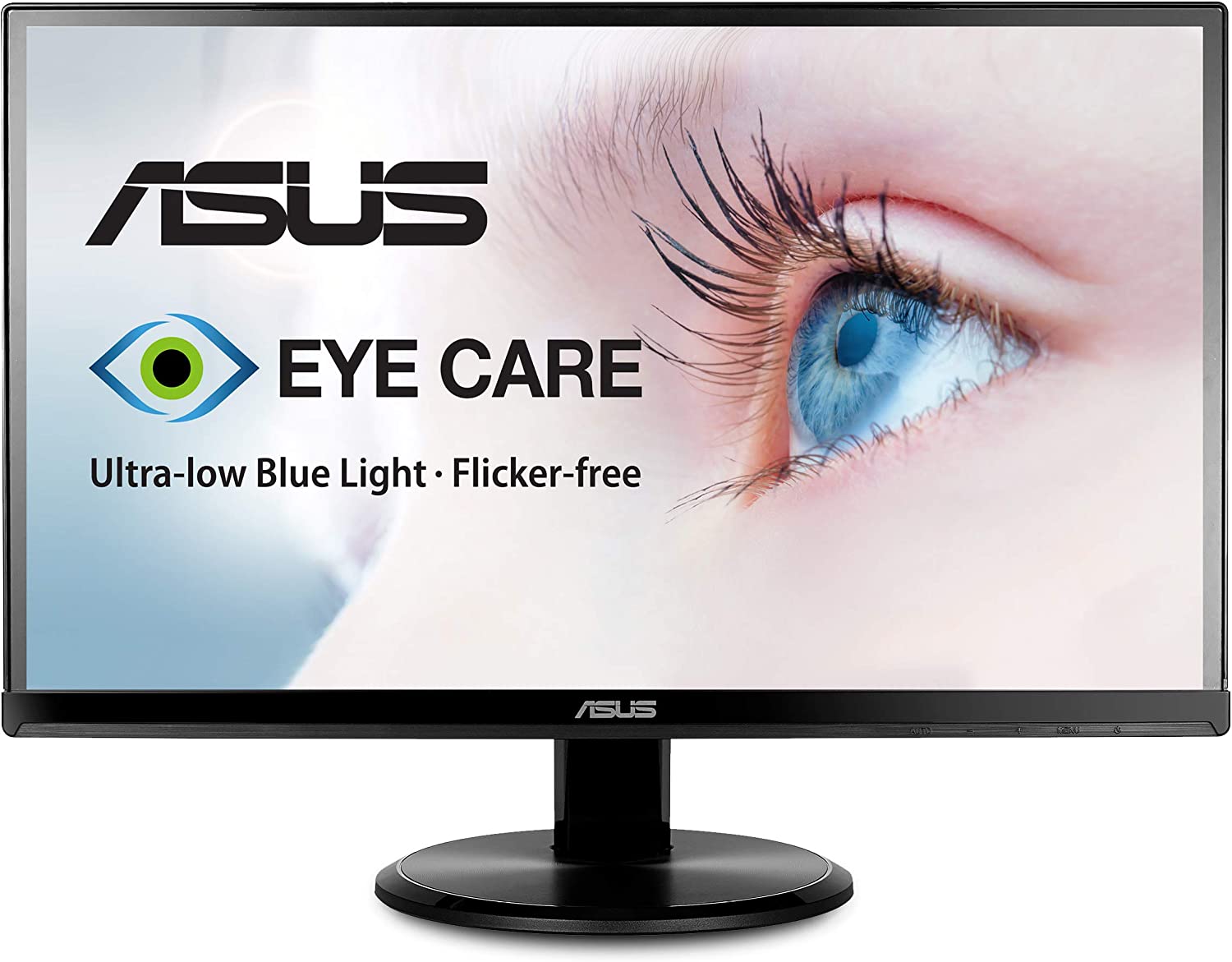         Asus VA229HR 21.5” Monitor Frameless 1080P 75Hz IPS Eye Care HDMI VGA with 178° Wide Viewing Angle,Black       