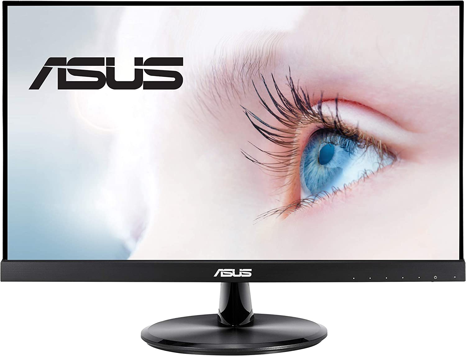         ASUS VP229HE 21.5” Monitor, 1080P Full HD, 75Hz, IPS, FreeSync/Adaptive-Sync, Eye Care, HDMI VGA, Frameless, VESA Wall Mountable, BLACK       