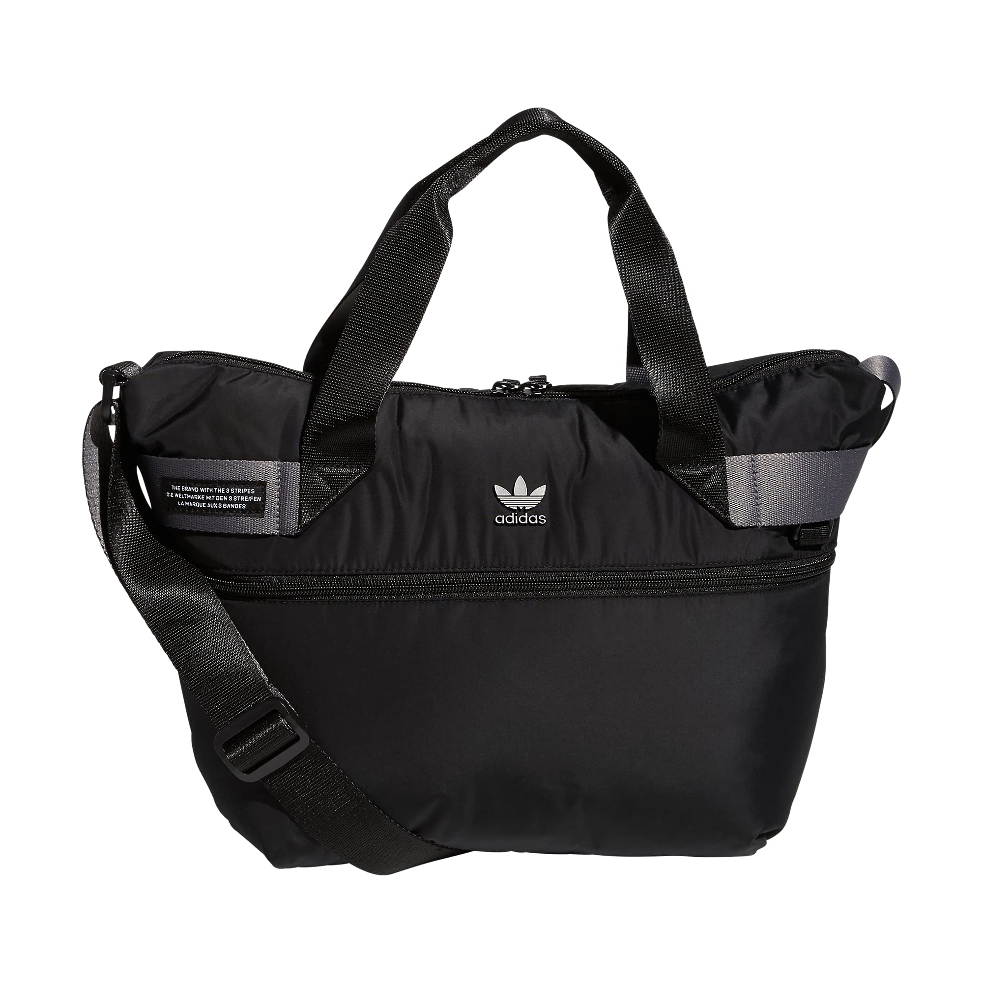 Puffer Shopper Tote Bag, Black, One Size