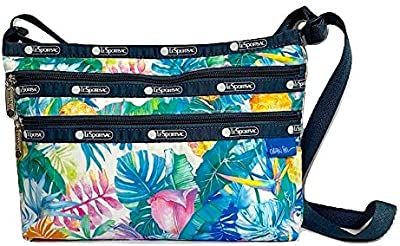 Lauren Roth Uluwehi HAWAII EXCLUSIVE Quinn Crossbody Handbag, Style 3352/Color K605, Vibrant Tropical Flowers & Pineapples, Lauren Roth Signature Printed on Pattern
