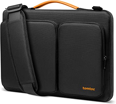 tomtoc 360 Protective Laptop Shoulder Bag for 16-inch MacBook Pro M1/M2 Pro/Max 2023-2019 A2485, Water-resistant Sleeve for Dell XPS 15 Surface Book 3 The New Razer Blade 15 ThinkPad X1 Extreme Gen 2