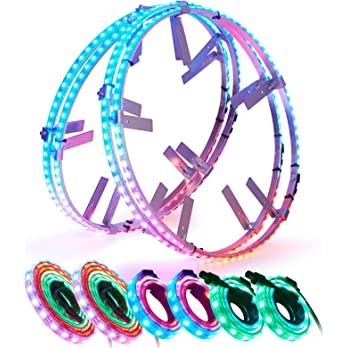          GOGOONE DREAMCOLORS 4X15.5'' LED Wheel Ring Lighting Kit W/Turn Signal&Braking & 6X Car Underglow Lights APP&IR, Chaser Flows Dancing Color Neon Accent Rim Light Strip Kit for Truck Car SUV C
