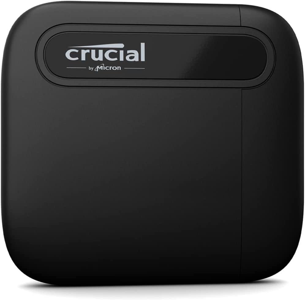 Crucial X6 4TB Portable SSD – Up to 800MB/s – USB 3.2 – External Solid State Drive, USB-C - CT4000X6SSD9, Black